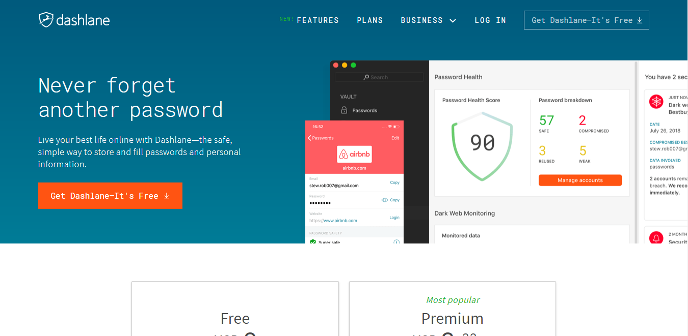 برنامج Dashlane