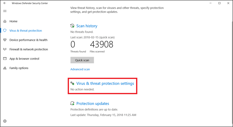 برنامج ويندوز ديفندر