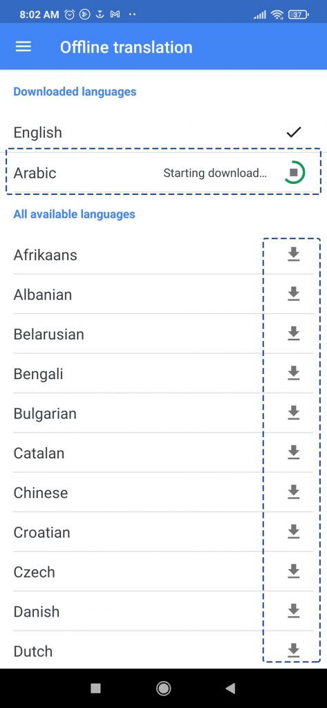 لغات الترجمة في جوجل Translate