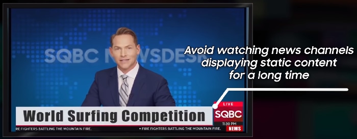 تحديث الشاشة لتجنب احتراق الشاشة