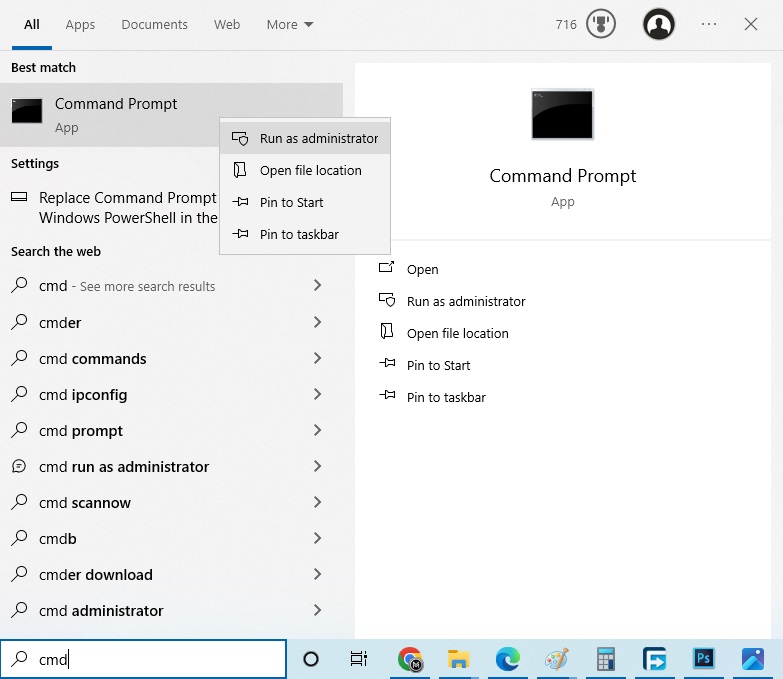 تشغيل الكوماند CMD ويندوز