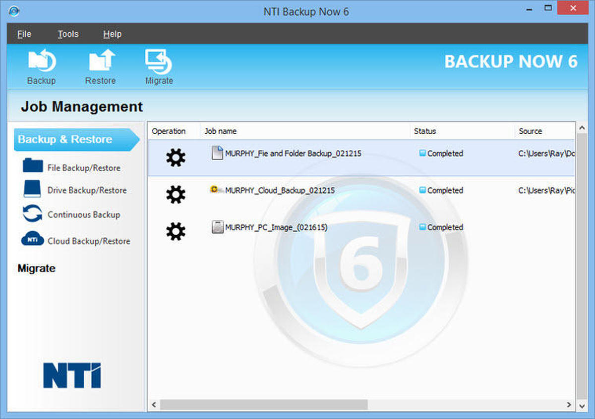 برنامج NTI Backup Now
