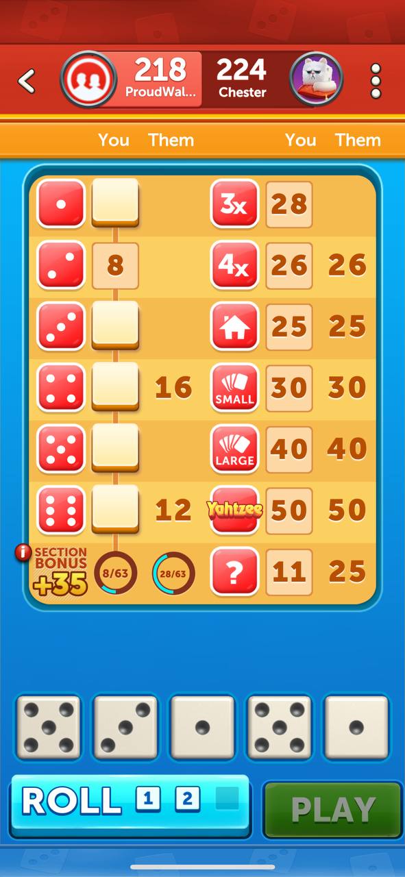 العاب بورد جيم كلاسيكية YAHTZEE