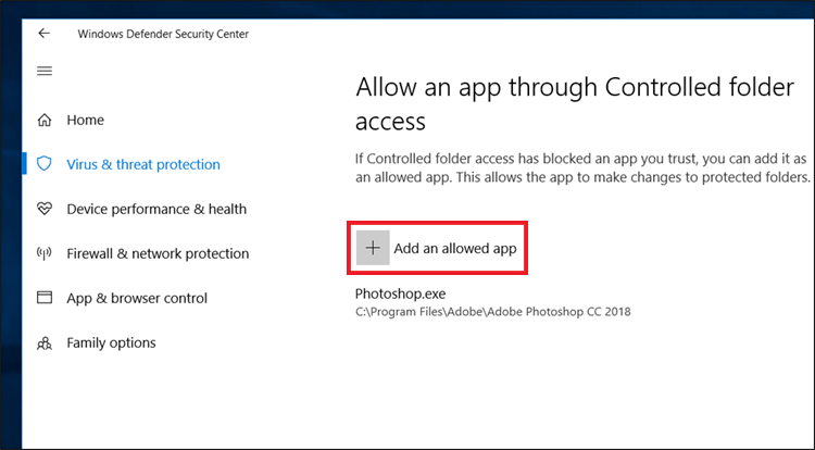 الحماية ضد فيروس الفدية في ويندوز 10