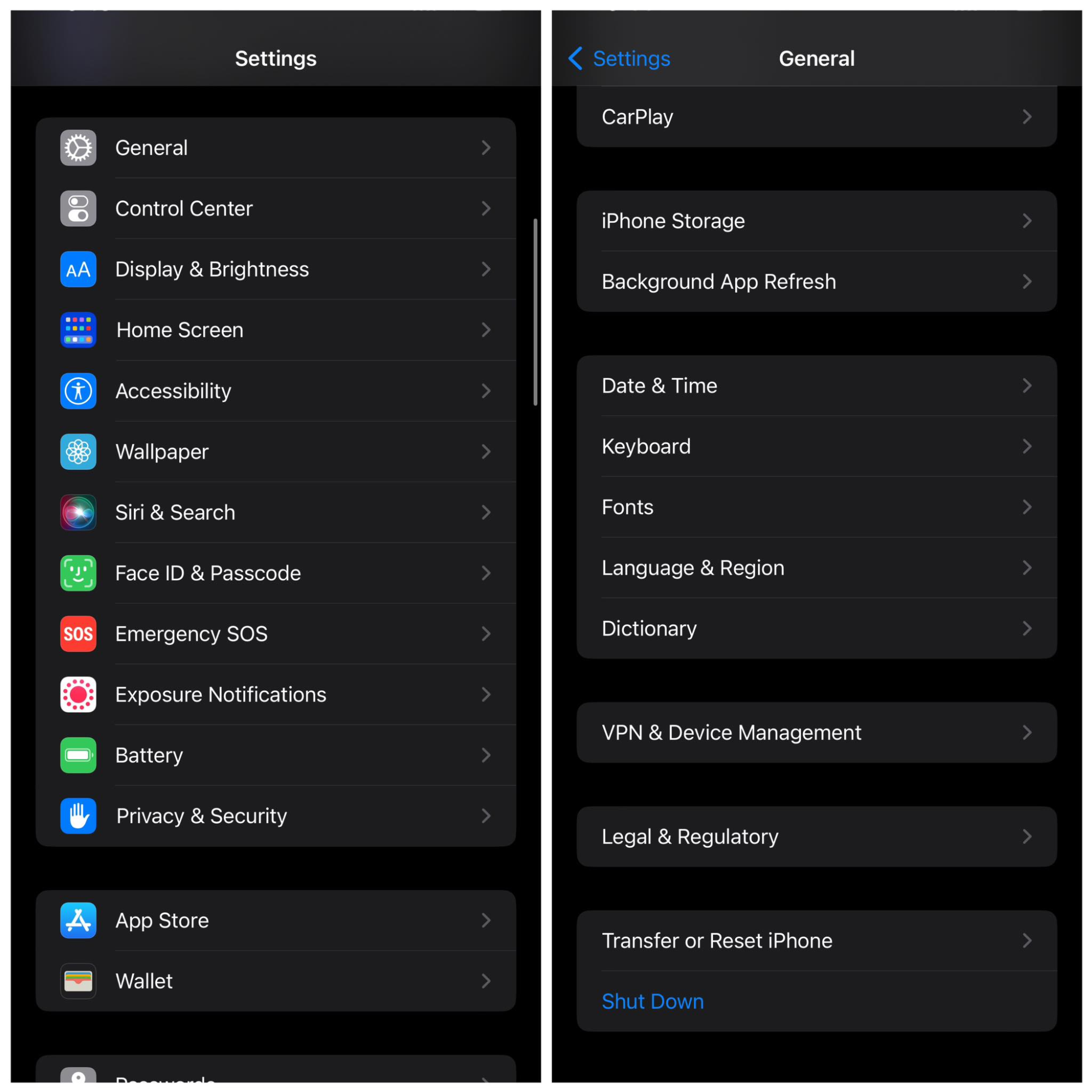 إعادة تعيين جهاز ايفون ضبط المصنع