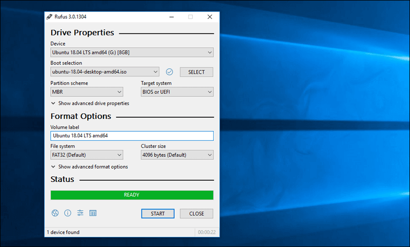 استخدام برنامج Rufus