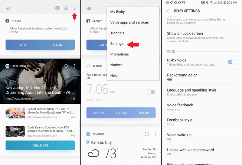 تعطيل خاصية Bixby Voice