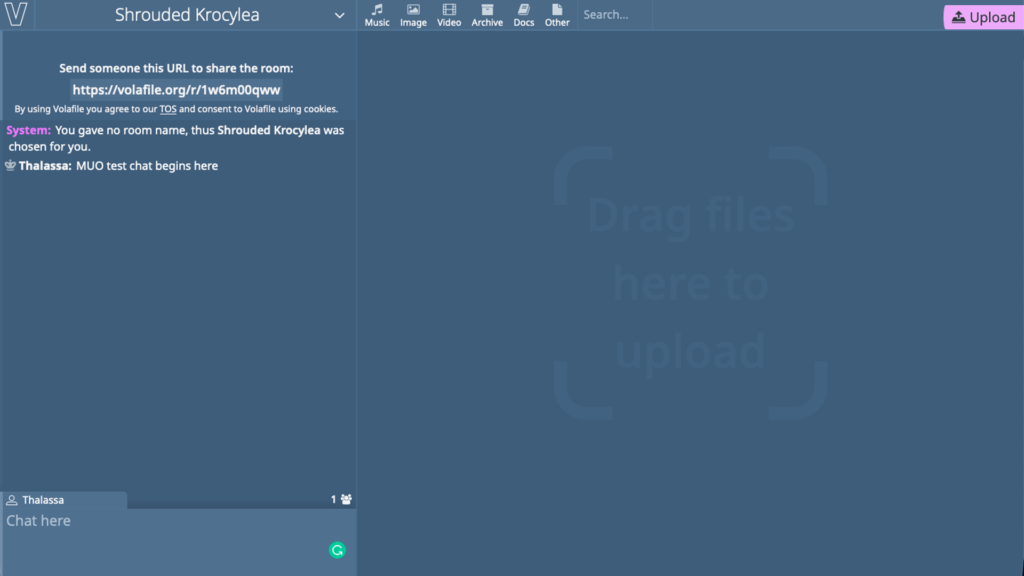 برنامج دردشة نصية مجهولة ومشاركة ملفات