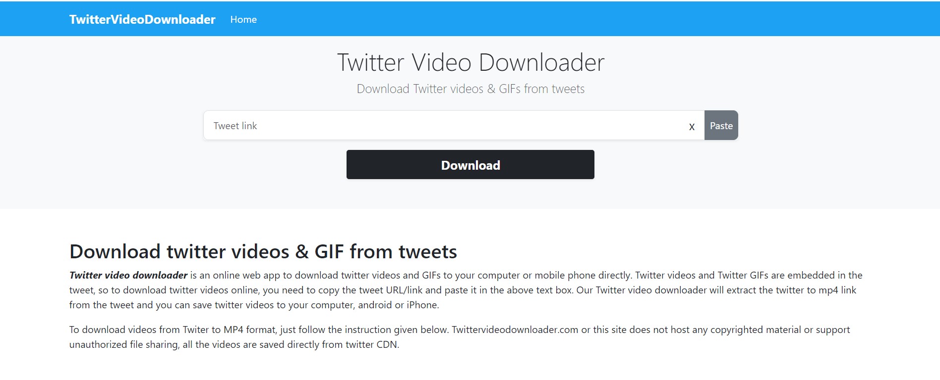 أداة تحميل فيديوهات تويتر على الكمبيوتر