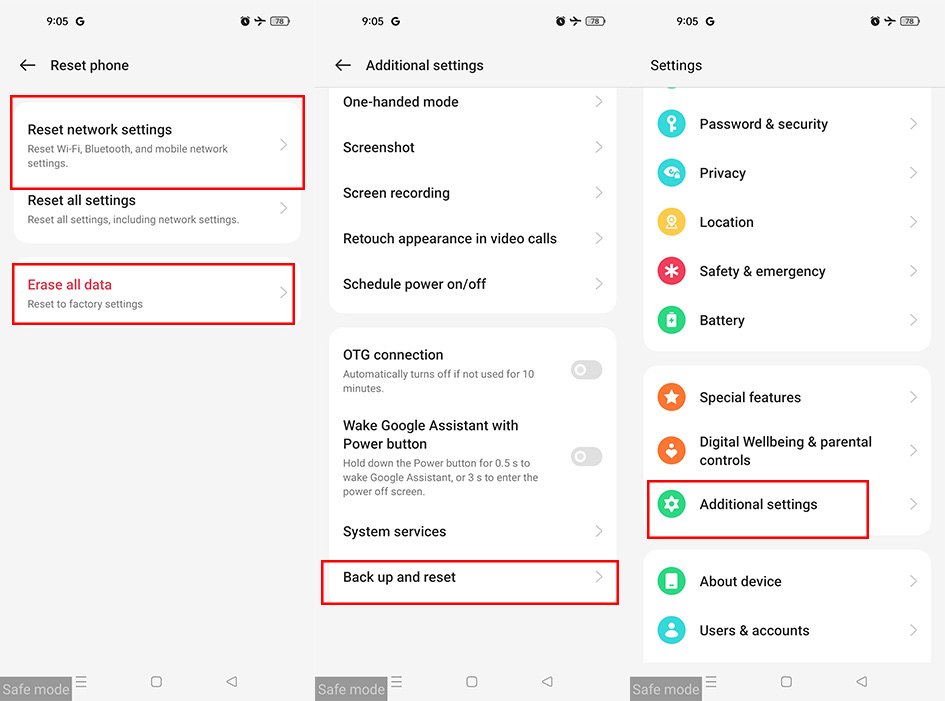 خطوات ضبط المصنع للاندرويد
