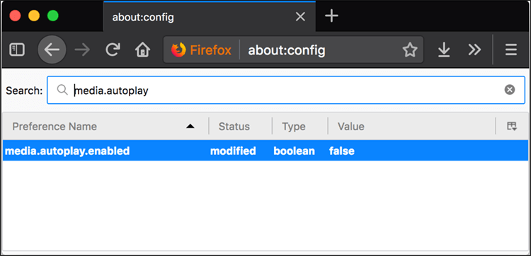 تعطيل التشغيل التلقائي في فايرفوكس