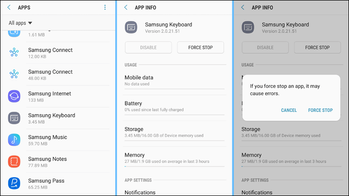 إيقاف تطبيقات اندرويد اجبارياً