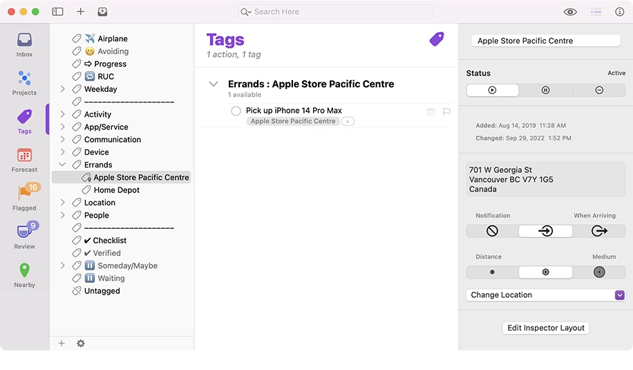OmniFocus للماك