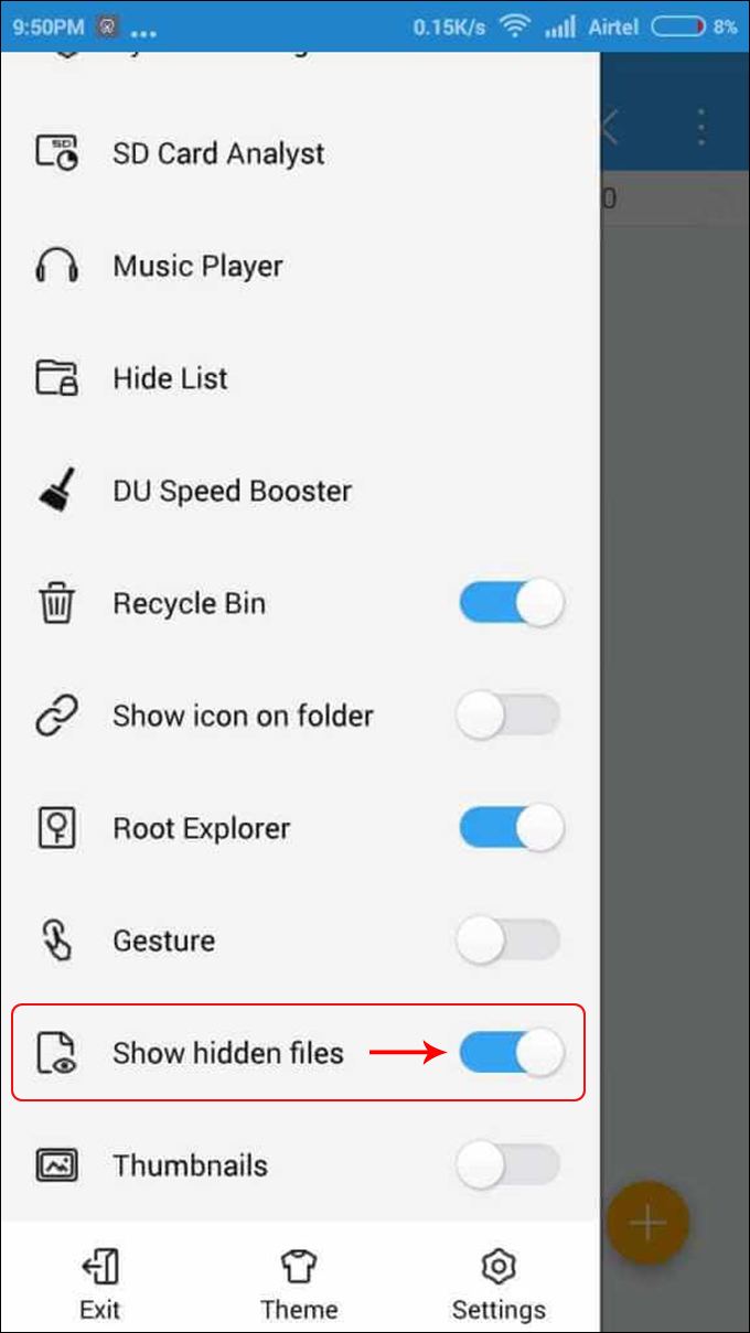 إخفاء ملفات باستخدام file explorer