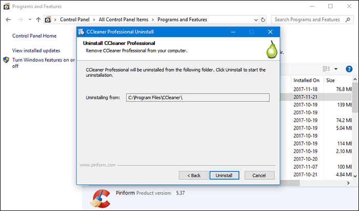 إزالة Uninstall البرامج