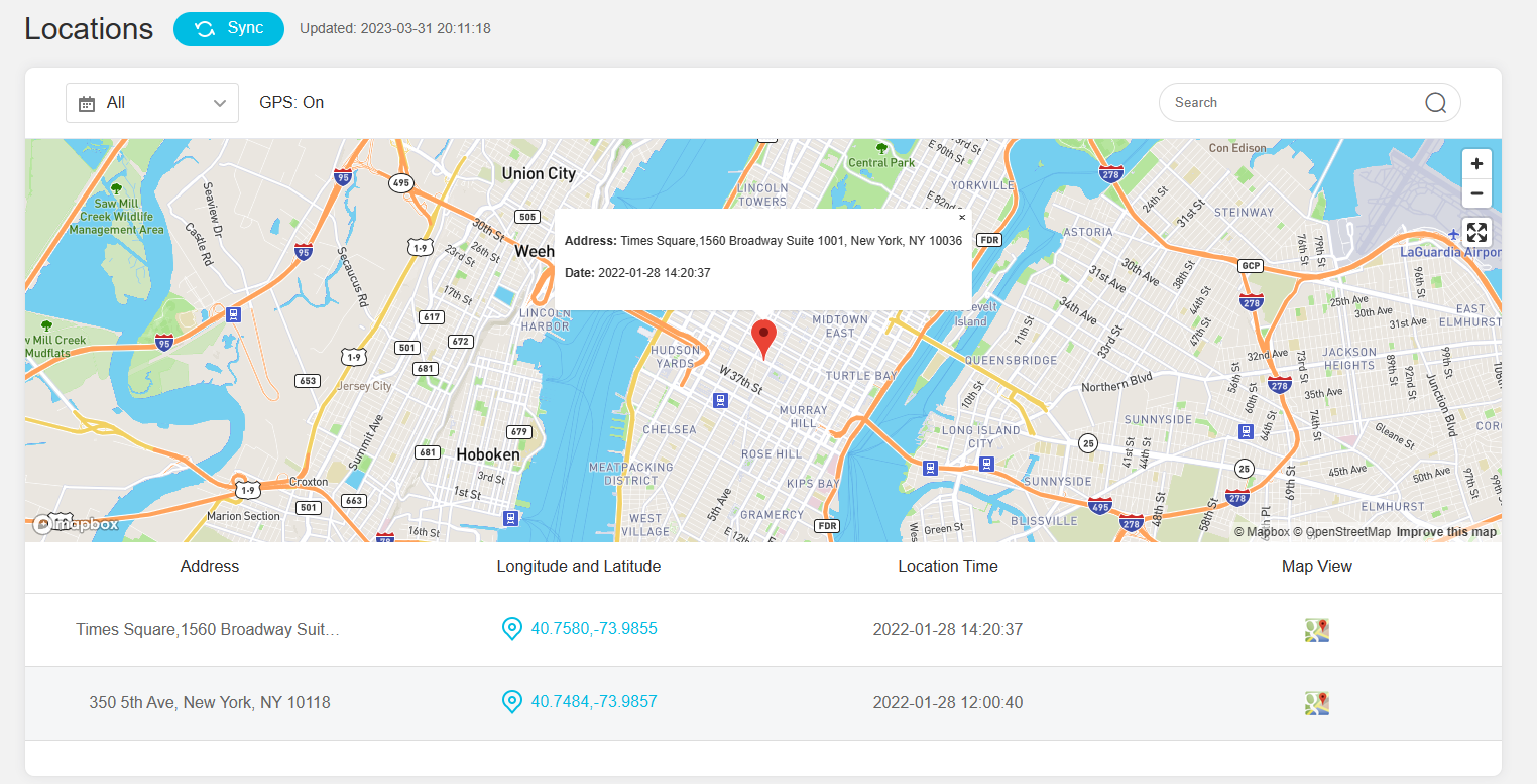 تطبيق Kidsguard Pro تتبع الموقع