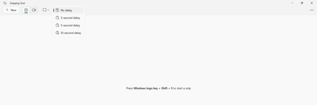 تأخير تصوير لقطة الشاشة