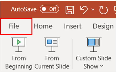 الخيار "ملف (File)"