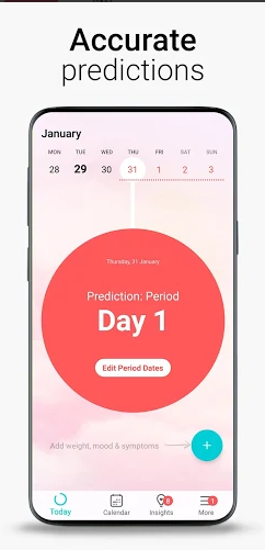 تطبيق متابعة الدورة الشهرية Flo