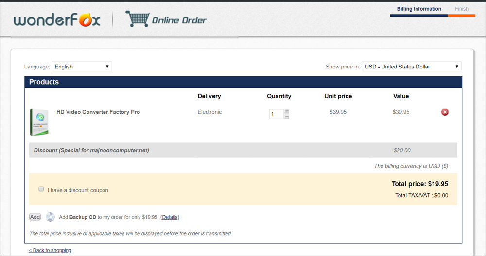 خصم على برنامج HD Video Converter Factory