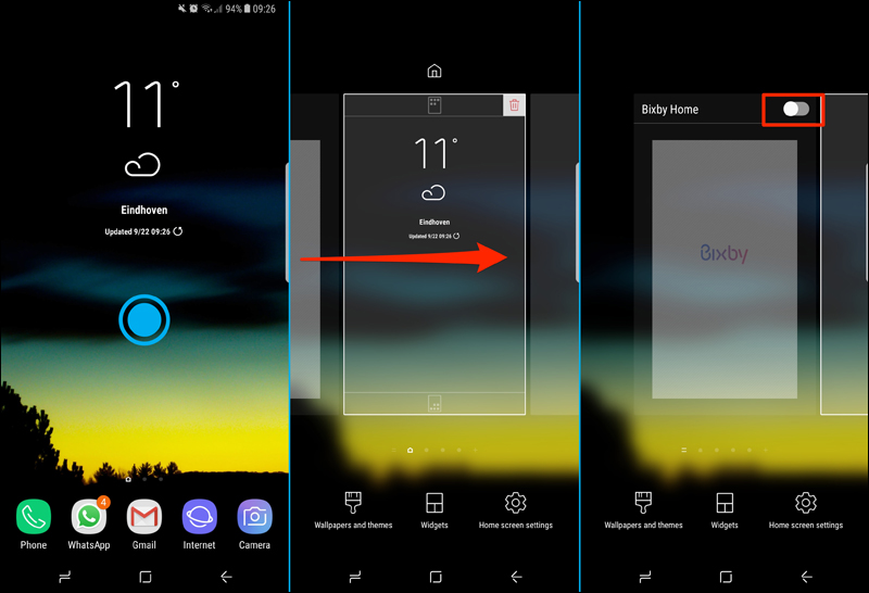 تعطيل خاصية Bixby Home