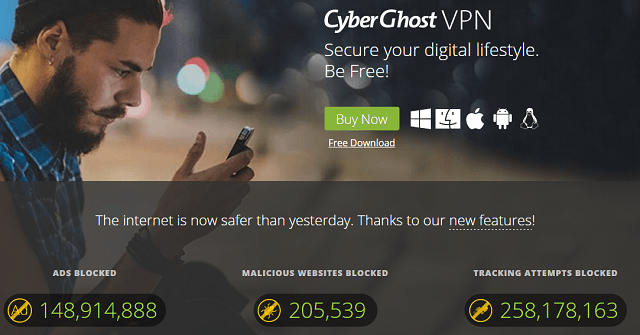 اضافات vpn CyberGhost VPN chrome