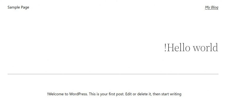 مظهر مدونة الووردبريس الافتراضي