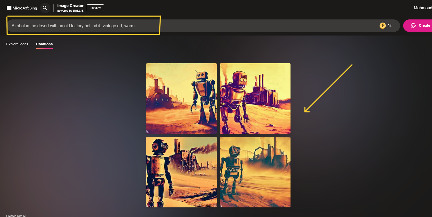 زر Surprise me فاجئني في بحث bing