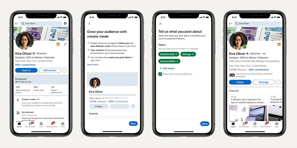 منشئ المحتوى في linkedin