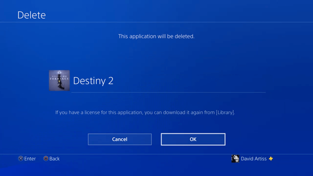 حذف العاب البلايستيشن