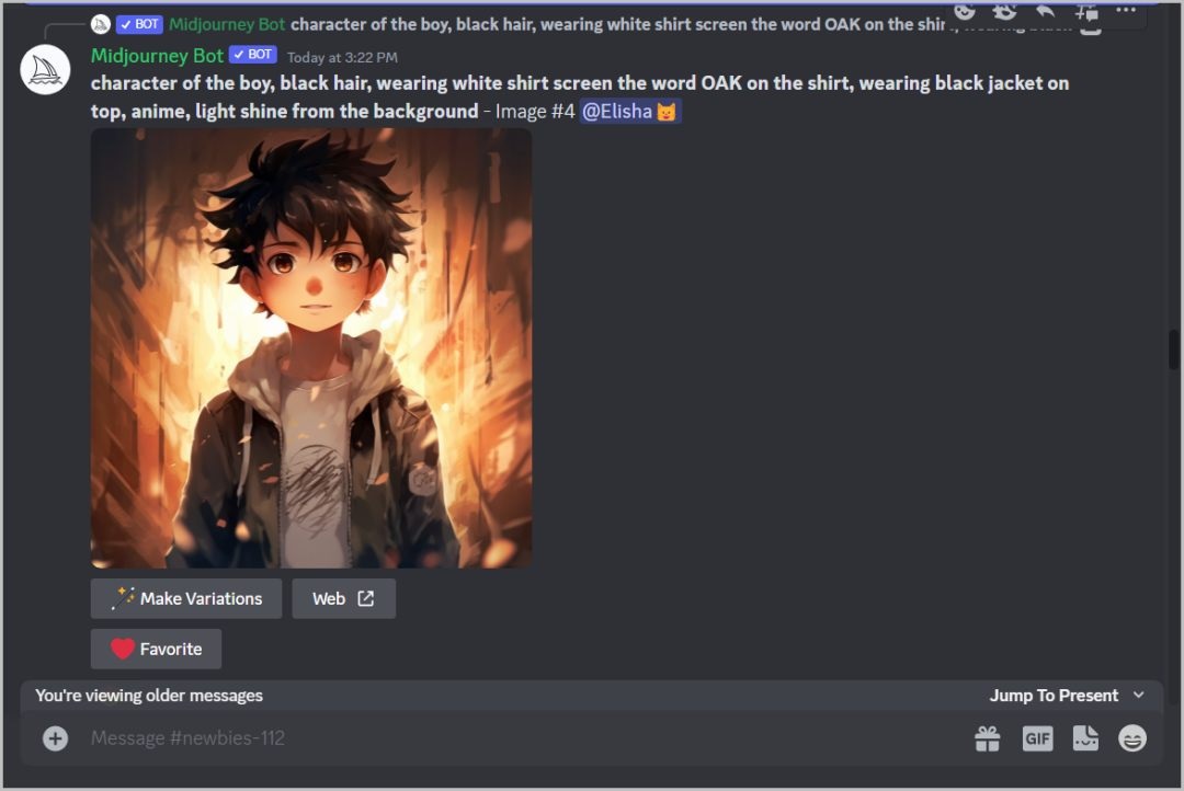 تعديل صورة على ميدجورني