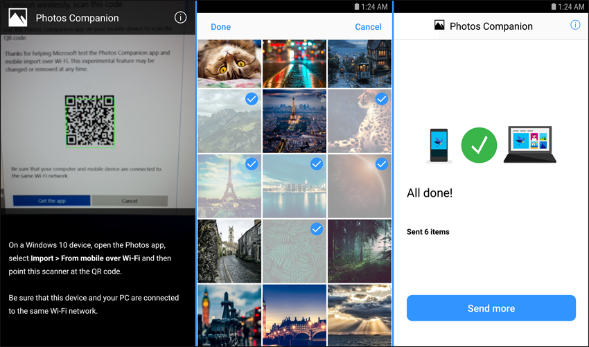 استخدام تطبيق Photos Companion