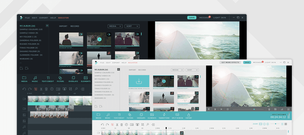 برنامج صناعة الفيديو Filmora Video editor