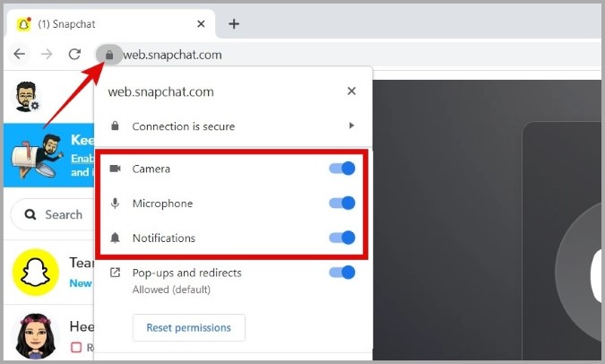 اصلاحات عندما تجد سناب شات ويب لا يعمل