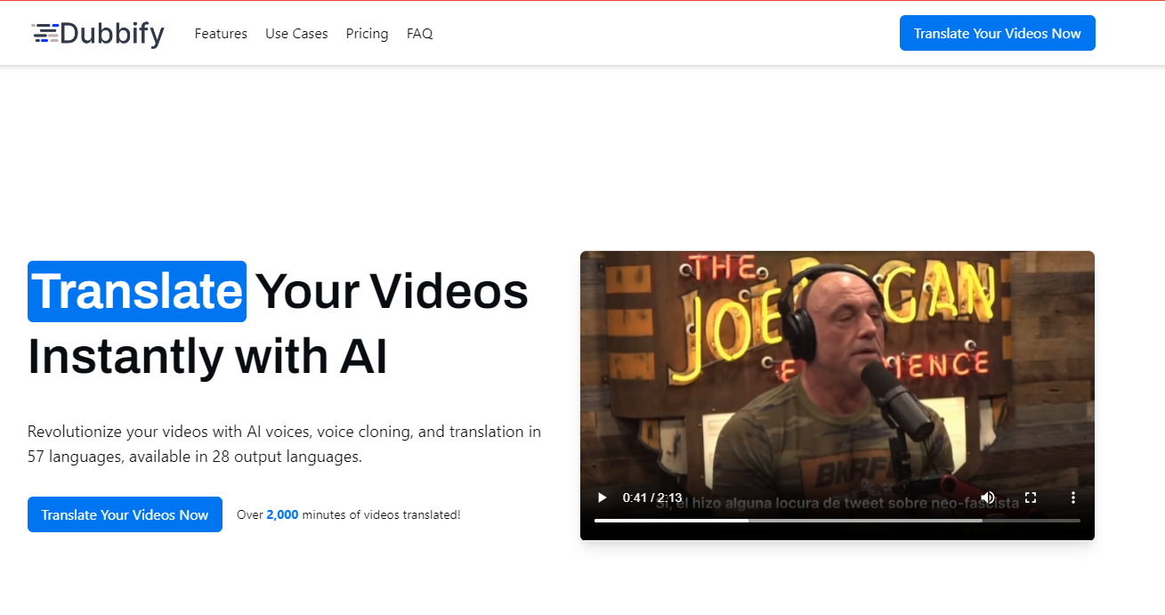 dubbify لترجمة المقاطع بالذكاء الاصطناعي