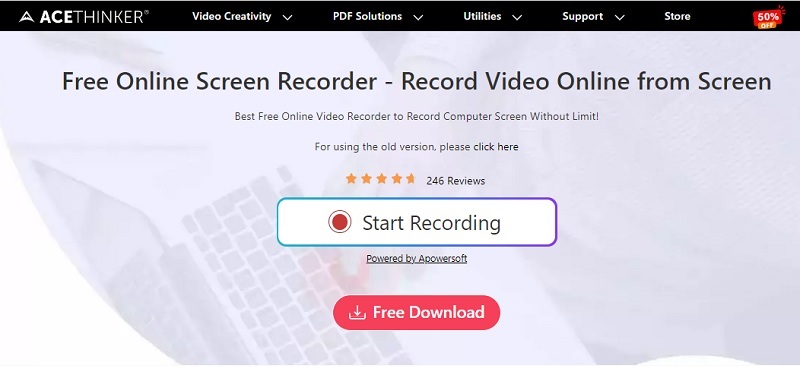  AceThinker Free Online Screen Recorder 1