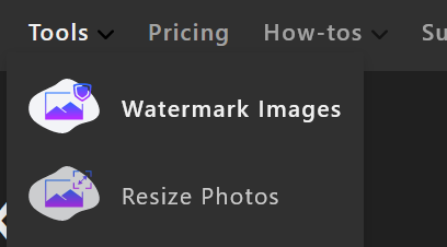 خيار اضافة علامة مائية للصورة Watermark images