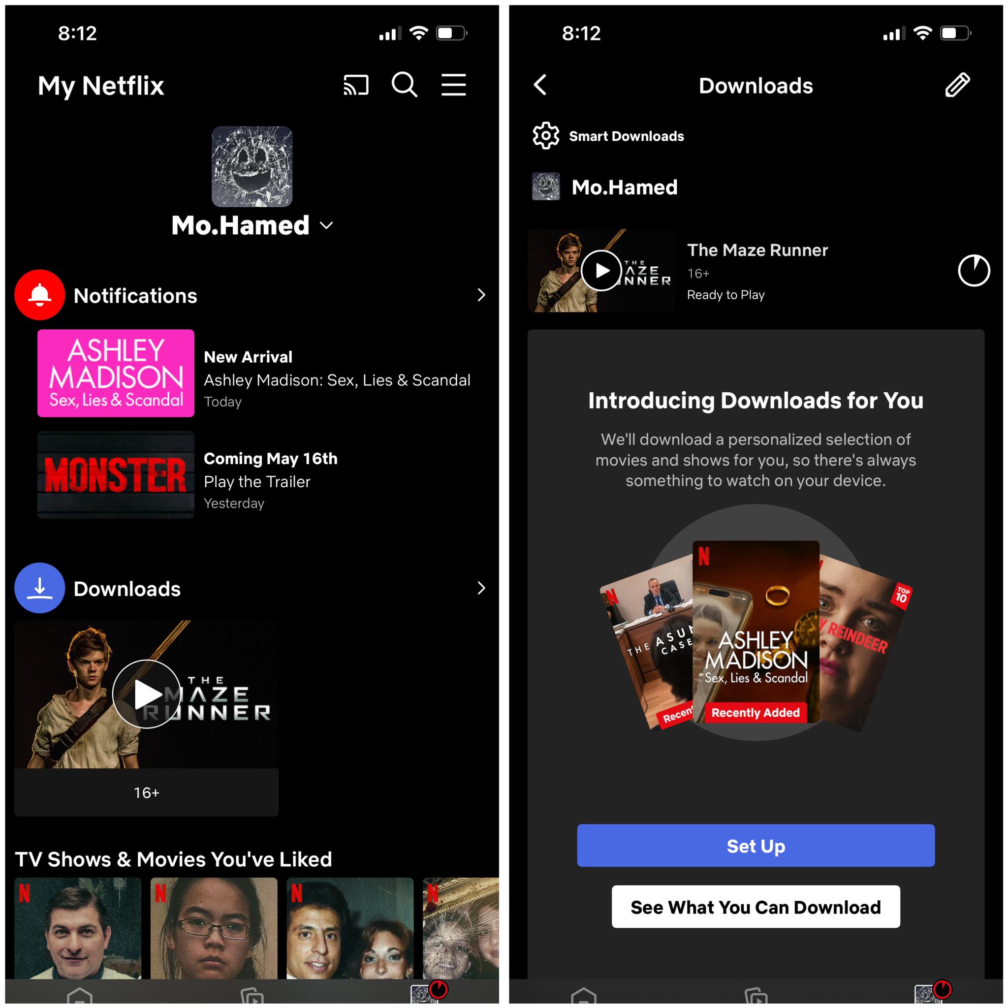 قائمة تحميلاتي في نتفيلكس