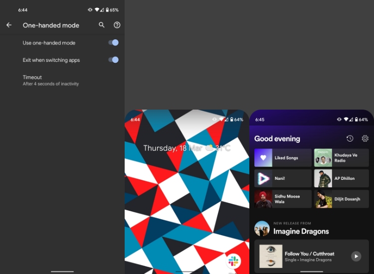 وضع الاستخدام بيد واحدة في تحديث اندرويد 12