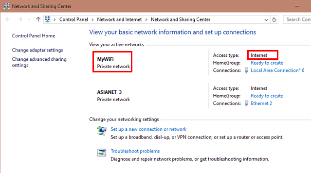 تحويل اللابتوب الى راوتر