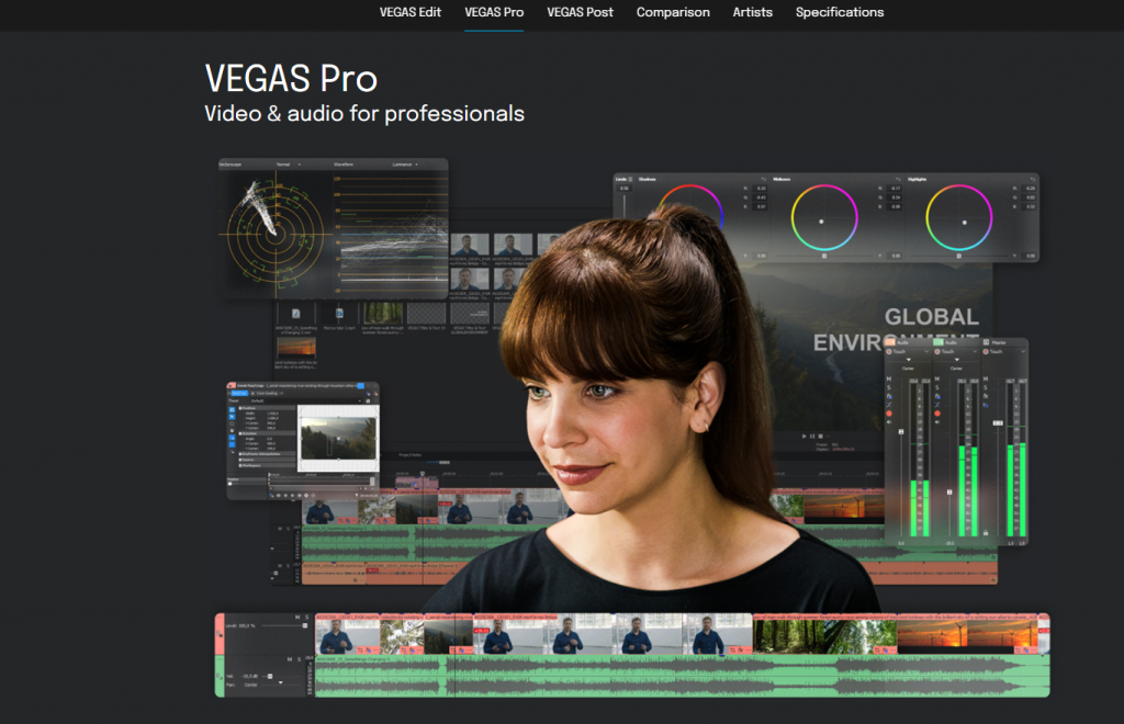 برنامج تحرير الفيديوهات Vegas Pro