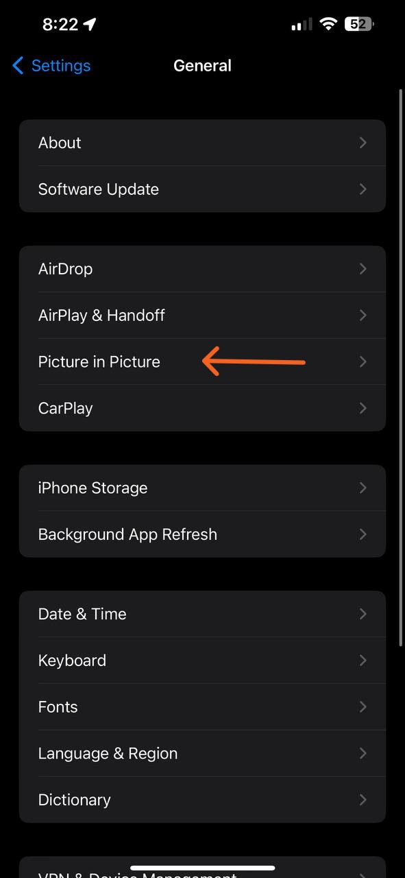 Picture in Picture iphone