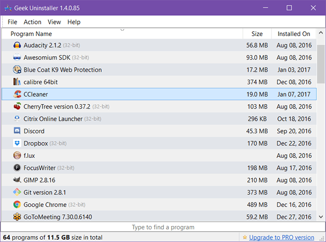 حذف برامج الويندوز نهائيا
