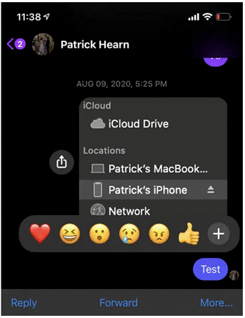 حذف رسالة ماسنجر