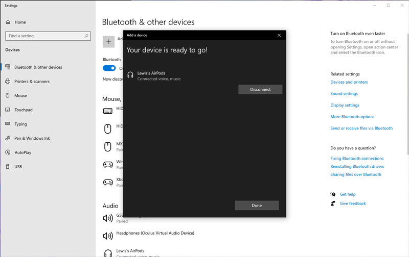 تشغيل ايربودز على حاسوب ويندوز 1