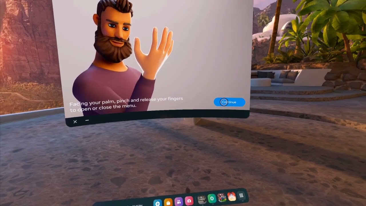 ميزات Meta Quest والتحكم من خلال راحة اليد