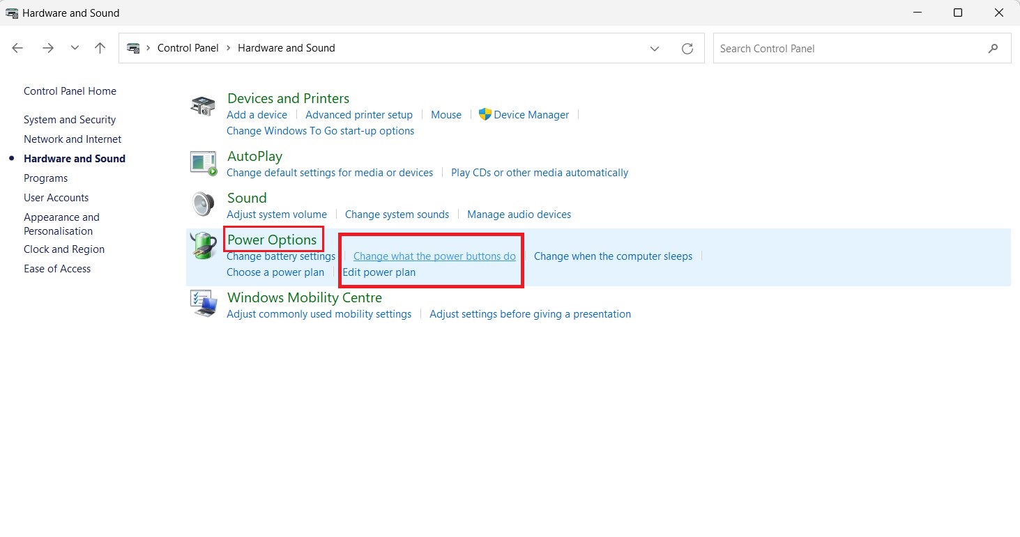 تمكين windows startup