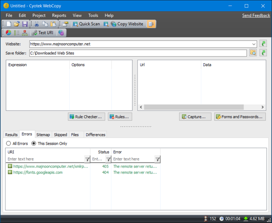 برنامج WebCopy