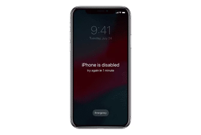 iPhone معطل، حاول مرة أخرى