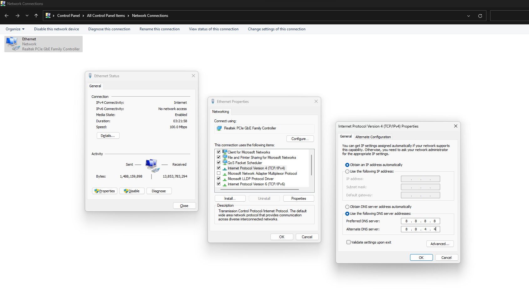 تغيير الـ DNS لاستقرار أكبر للواي فاي